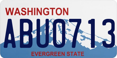 WA license plate ABU0713