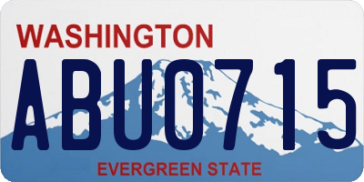 WA license plate ABU0715