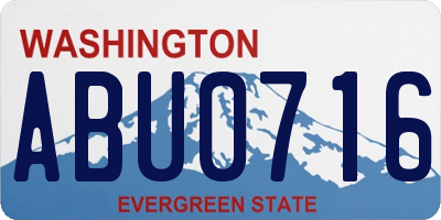 WA license plate ABU0716