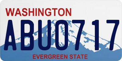 WA license plate ABU0717