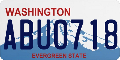 WA license plate ABU0718
