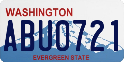 WA license plate ABU0721