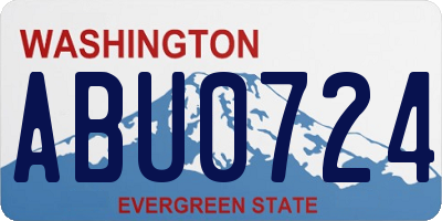 WA license plate ABU0724