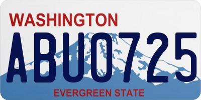 WA license plate ABU0725