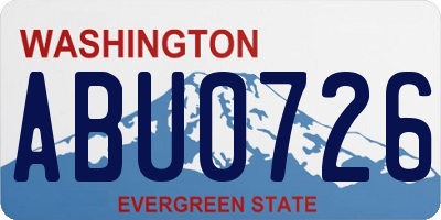 WA license plate ABU0726