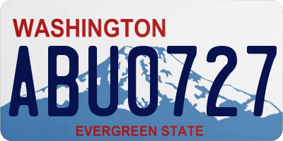 WA license plate ABU0727