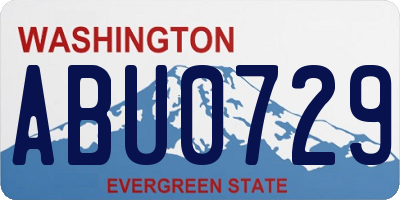 WA license plate ABU0729