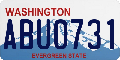 WA license plate ABU0731