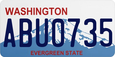 WA license plate ABU0735