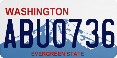 WA license plate ABU0736