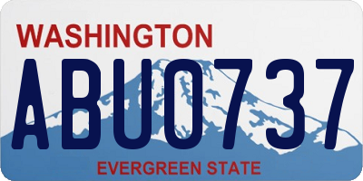 WA license plate ABU0737