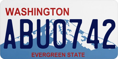 WA license plate ABU0742