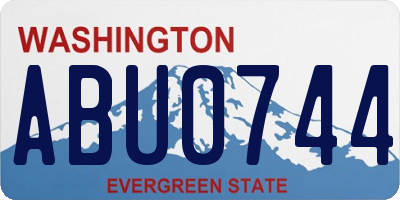WA license plate ABU0744