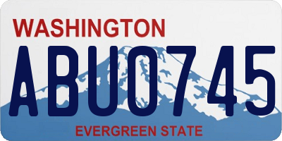 WA license plate ABU0745
