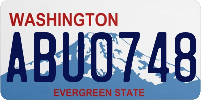 WA license plate ABU0748