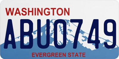 WA license plate ABU0749