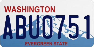 WA license plate ABU0751