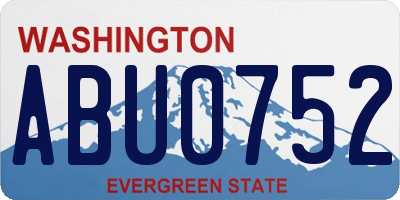 WA license plate ABU0752