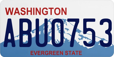 WA license plate ABU0753