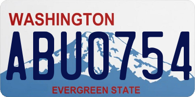 WA license plate ABU0754