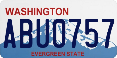 WA license plate ABU0757