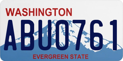 WA license plate ABU0761