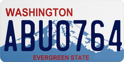 WA license plate ABU0764