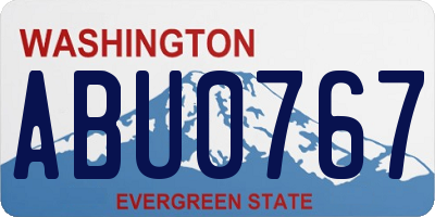 WA license plate ABU0767