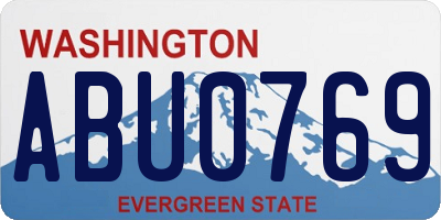 WA license plate ABU0769