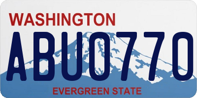 WA license plate ABU0770