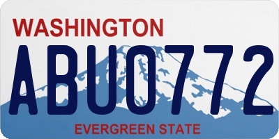 WA license plate ABU0772