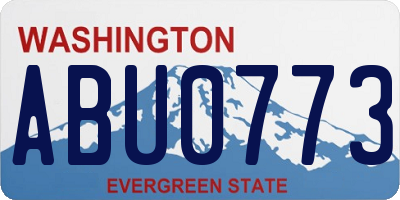 WA license plate ABU0773