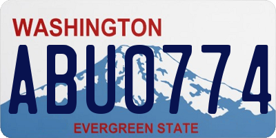 WA license plate ABU0774