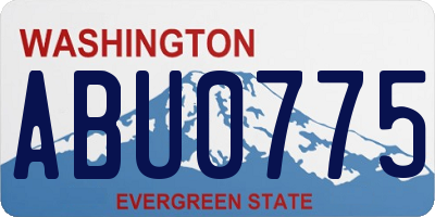 WA license plate ABU0775