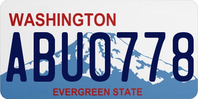 WA license plate ABU0778