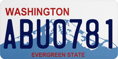 WA license plate ABU0781