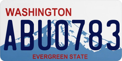 WA license plate ABU0783