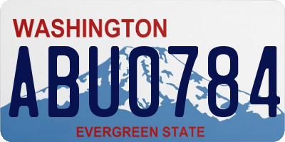 WA license plate ABU0784