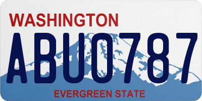 WA license plate ABU0787