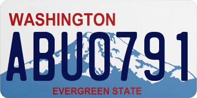 WA license plate ABU0791