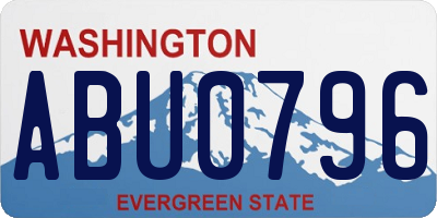 WA license plate ABU0796