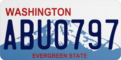 WA license plate ABU0797