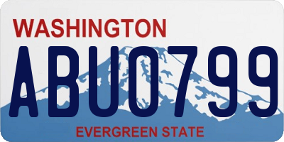 WA license plate ABU0799