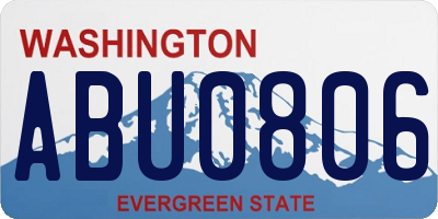 WA license plate ABU0806
