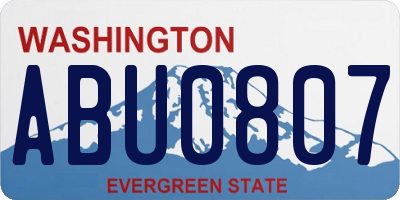 WA license plate ABU0807