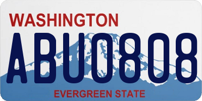 WA license plate ABU0808
