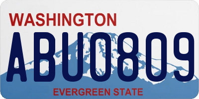 WA license plate ABU0809