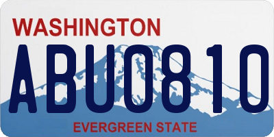 WA license plate ABU0810