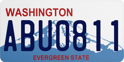 WA license plate ABU0811