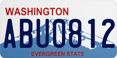 WA license plate ABU0812
